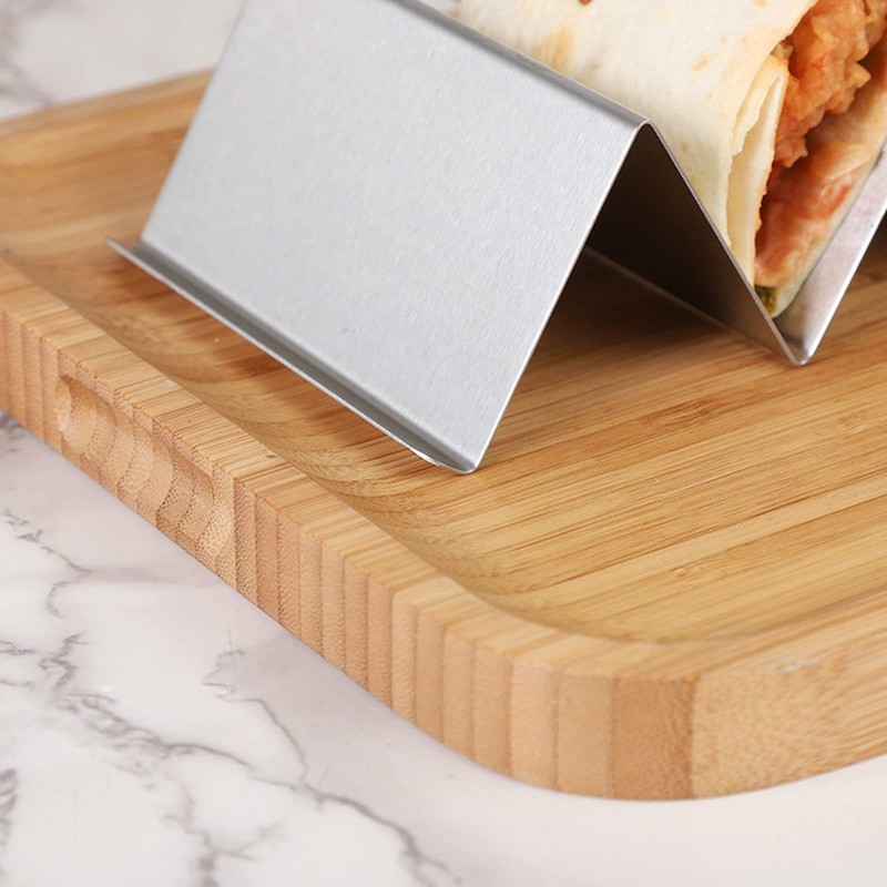 Bekith Taco Holder Stand 6 Pack, Stainless Steel Taco Holder