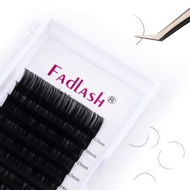 FADLASH Individual Classic 1:1 Eyelash Extension 0.20mm C Curl 9-17mm Mixed Tray Matte Black Professional Classic Individual Lashes