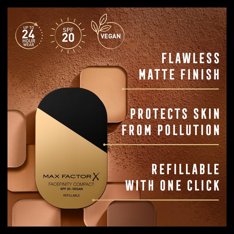 Max Factor Facefinity Compact Foundation - 033 - Crystal Beige,-