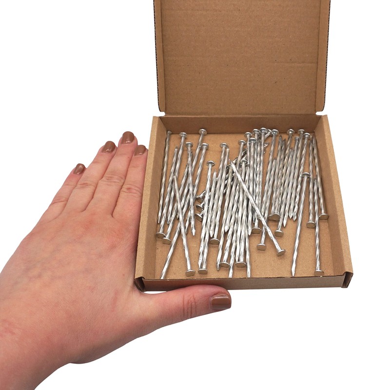 SKIR'CO (Pack of 40) Square Twisted Steel Nails 3.0 x