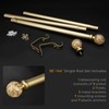 JRZOO Gold Curtain Rods for Windows 72 to 144 Inch,