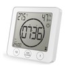 Digital Clock, Splashproof, Bath Clock, Thermometer, Hygrometer, Timer, White, Wall
