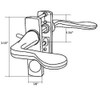 Screen and Storm Door Latch, Non-Keyed, Surface Mount, For Inswinging