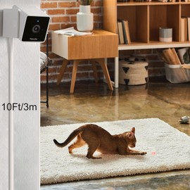 Uogw Type C Cable Compatible with Petcube Cam Indoor/Petcube Cam 360/TP-Link Tapo C120,Blink mini2,Blink Outdoor 4,USB to Type C Power Cord,10Ft Flat Power Extension Cable(2Pack,White)