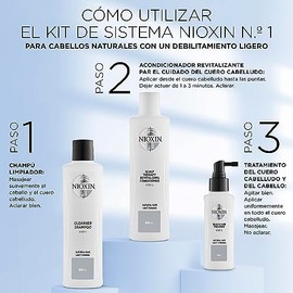 Nioxin Shampoo anticaida para cabello natural, 300 ml