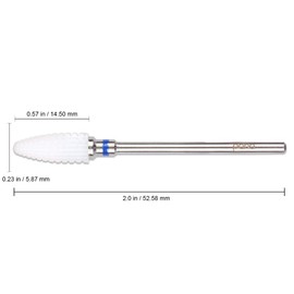 Pana Professional - Large Cone White Ceramic Bit 3/32" Shank Size - Nail Drill Bit for Dremel Machine