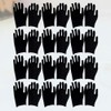 Black 12 Pairs Labour Working Stretchable Protection Safety Coin Jewelry