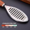 Stainless Steel Fish Scale Remover, Manual Fish Scaler with Wood
