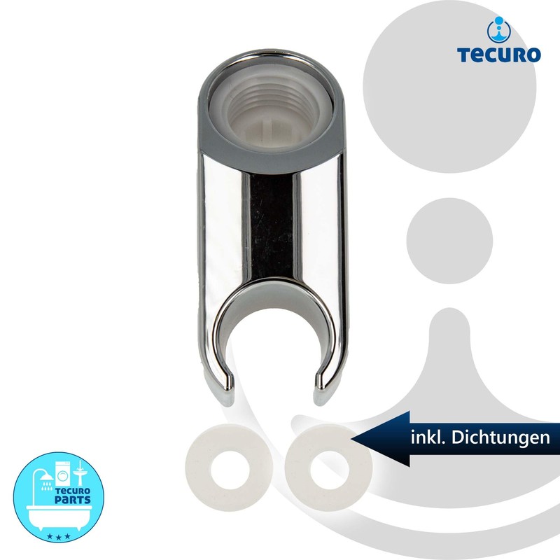 tecuro Chrome-plated shower holder, no drilling required, suitable for 1/2