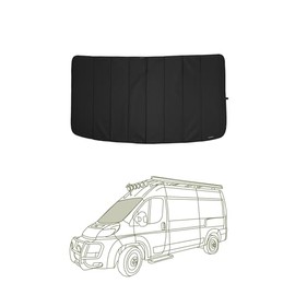 VanEssential Insulated Stealth Blackout Front Windshield Cover Designed for RAM Promaster Van Years 2014 to Current Model - Black