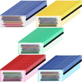 Mimorou 100 Pack Pencil Pouch Bulk Mesh Zipper Pencil Cases 9.5'' x 4.5'' Small Clear Holder Storage Case Multipurpose Cosmetics Toiletry Bags for Office, File, Travel, Stationery (Vivid Color)