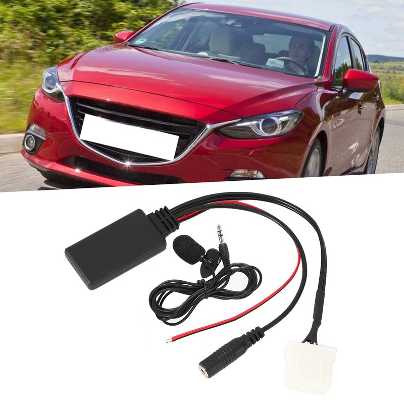 AUXin Cable Adapter Car Bluetooth 5.0 Microphone Fit for Mazda