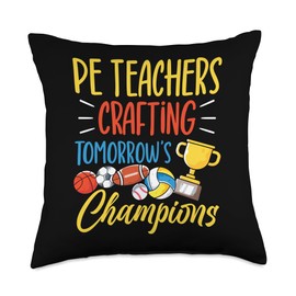 PE Outfit Physical Education Teacher Supplies PE Teacher Throw Pillow