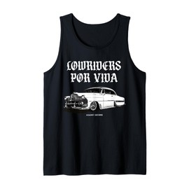 Lowrider's Por Vida - Kustom Lead Sled Hot Rod Muscle Car Tank Top