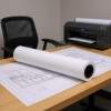 Wide Format Plotter Paper Roll 24 In X 150 Ft