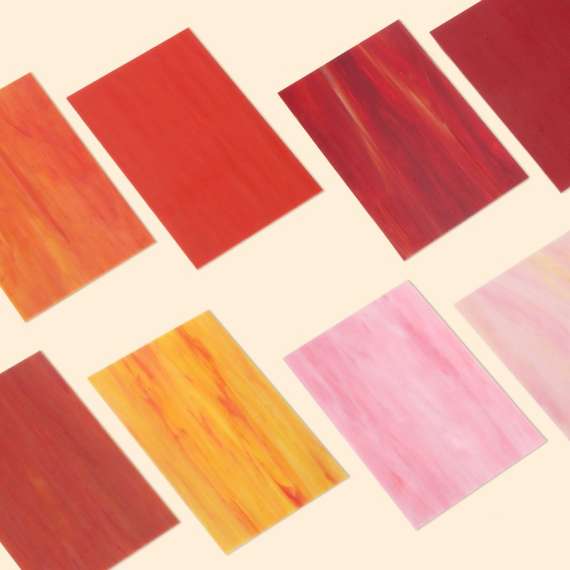 sourcing map 8 Sheets Stained Glass Sheets,4 x 6 Inch