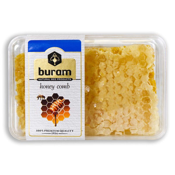 Buram 100% Pure, Gourmet Raw Honeycomb, 100% All-Natural, No Additives, No Preservatives, From the Turkish Mountains 7.1 oz Pack of 1
