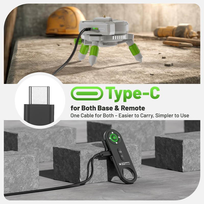 Huepar Electric 360° Rotating Base for Laser Level Remote Control