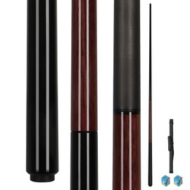 Cesrriv Sport Carbon Fiber 3-Piece Jump Break Cue Stick 19.5-20.5 oz, 55 inch, 13mm Phenolic Tip for Jumping or Breaking, Includes Cue Case and Cue Chalk (JB20)