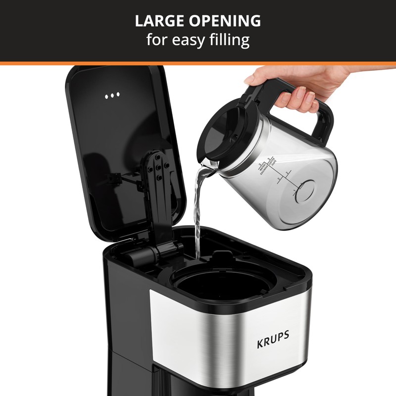 KRUPS Simply Brew Coffee Maker - Multi-Serve 4-in-1 with Stainless