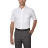 Van Heusen Men's Dress Shirts Short Sleeve Oxford Solid, White,
