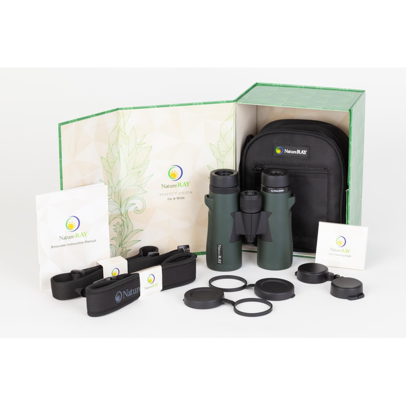 NatureRAY Trailbird 8x42 Binoculars, Lightweight and Waterproof with Premium Optical