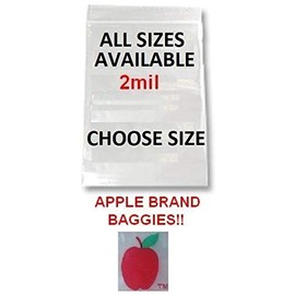 5000 PACK APPLE BAGGIES MINI 2mil CLEAR BAGS 5,000 resealable plastic (3434purple)