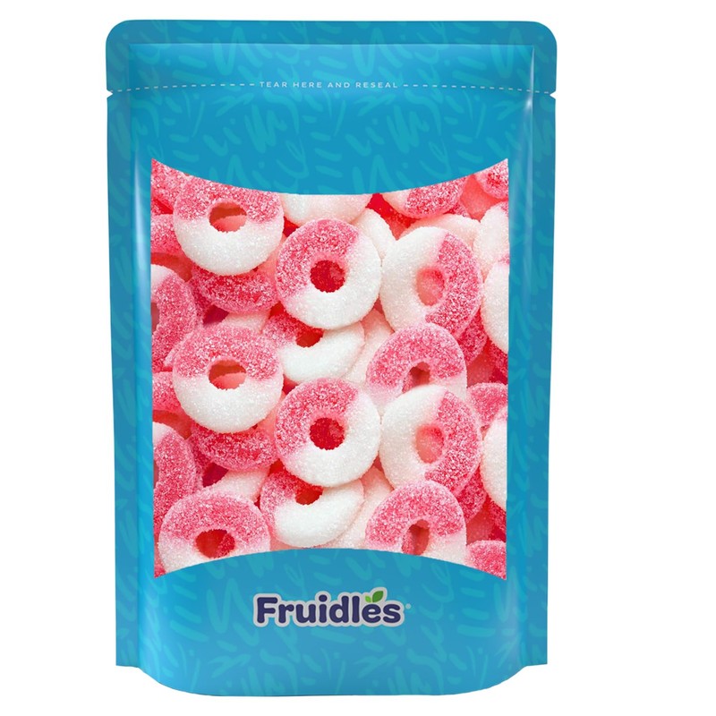 Fruidles Watermelon Gummi Rings Candy, Assorted Fruit Flavors Gummies, Allergy