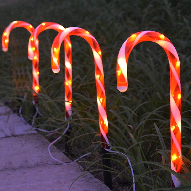 LED Walking Stick Lamp Ground Spike Lamp Christmas Decoration for