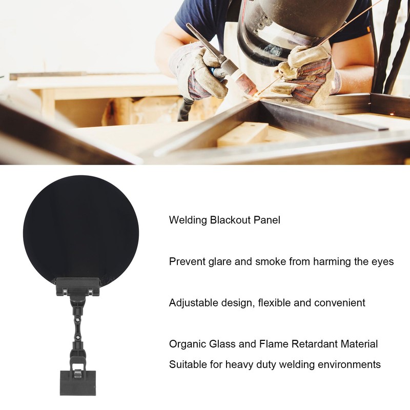 Welding Blackout Panel, 18cm Round Safety Welding Curtains with Clip,