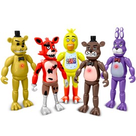 Juego de figuras de acción, 5 piezas de figuras de acción, juguetes de 5.5 pulgadas con articulaciones móviles, juego de juguetes coleccionables con luz para juguetes, muñecas, regalos, decoración de