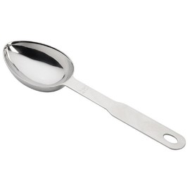 TrueCraftware- 1/4 Cup (60 ml) Heavy Duty Oval Measuring Spoon Stainless Steel- Measure Spoon for Baking & Cooking Dry and Liquid Ingredients Spoon Metal Measuring Cup Kitchen Gadget