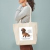 CafePress Dachshund Tote Bag Reusable Natural Beige Canvas Shopping Bag