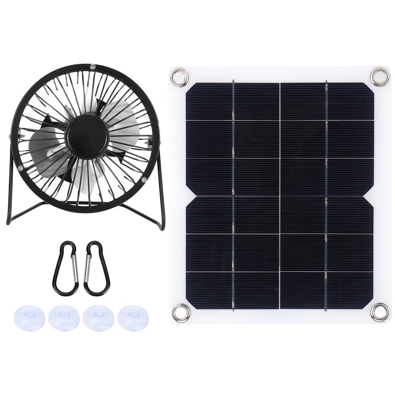 10W Solar Panel with Cooling Fan Photovoltaic Solar Panel for