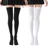 ARSZHORSVS Knee High Socks, Black, White, Compression, Summer, 120 Denier,