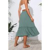 Witsmile Women's Skirts - Elastic Waist Pleated A-Line Midi Skirt