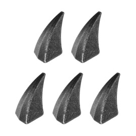 HARFINGTON 5set Cat Claw Spikes 27 x 16mm Horn Screw Rivets Leather-Craft Findings with Metal Screw Back Studs for Making Leather Custom Punk Style DIY Clothing Accessories, Gun Color