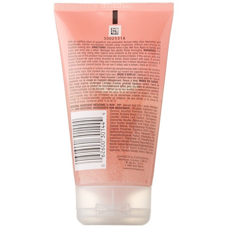 Neutrogena Acne Exfoliating Face Scrub, Pink Grapefruit Salicylic Acid Acne