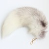 Fosrion Fluffy White Gray Arctic Fox Tail Fur Cosplay Toy