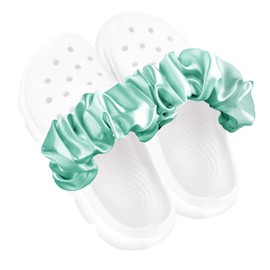 PEUTIER 2pcs Shoe Charms, Shoes Decorations Fashion Summer Beach Shoe Charms DIY Shoe Charms for Crocs for Birthday Gifts (Green), 21.65x2.36 inch