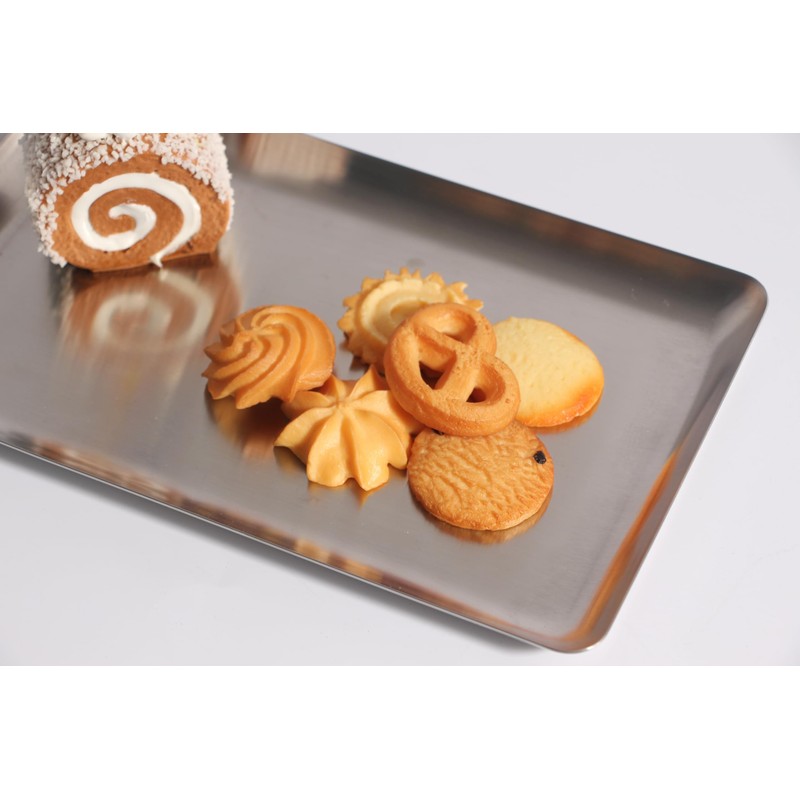 IMEEA Silver Tray SUS304 Stainless Steel Rectangular Tray for Bathroom
