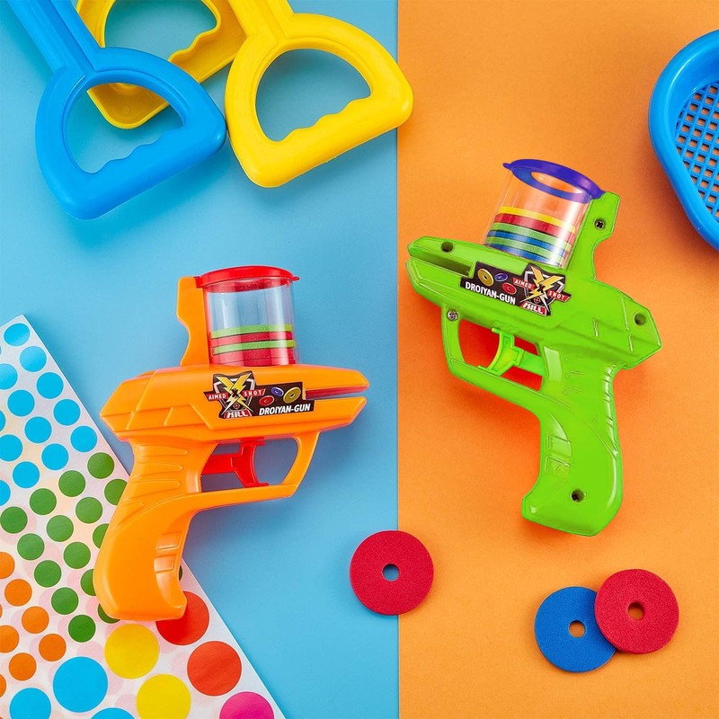 2 Pieces Foam Disc Launcher Zip Shot Shooter Disc Shooter