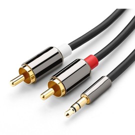 RCA to 3.5mm AUX Cable 3.5 mm 1/8 to RCA 2-Male Headphone Jack Adapter Splitter Premium Stereo Audio Cord for Connects a Smartphone, Tablet