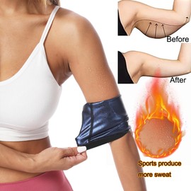 Vigorix Arm Trimmers for Women Compression Sauna Sweat Set of 2 Arm Shaper Bands, Arm Trainer Sleeves for Sports Workout