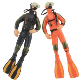 SUPVOX 2pcs Diver Figurines for Fish Tank Realistic Aquarium Decorations Lightweight Accessories for Aquarium Landscaping Lifelike Diver Props for Fish Lovers