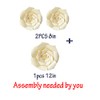 ZGjoy 3pcs Party Paper Flower Wedding Backdrop Decorations DIY Handcrafted