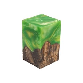 Hybrid Bottle Stopper Blank 1-7/16" x 1-7/16" x 2-3/8 Acrylic and Wood (Spring Dream II)