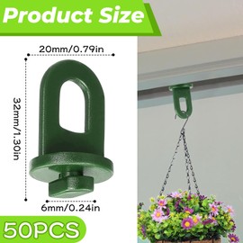 Alovez Pack of 50 Greenhouse Clips with High Load Capacity, Hanging Devices for Greenhouse, Greenhouse Hooks for Your Greenhouse and Paradise