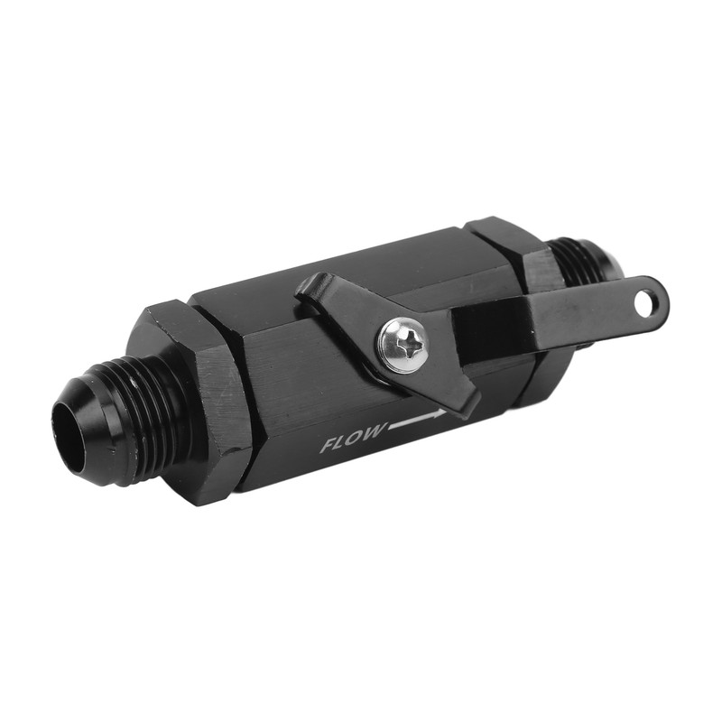 Fuel Shut Off Check Valve 6061 Aluminum Alloy Black Anodized