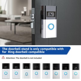 Video Doorbell Door Mount Anti-Theft Doorbell Bracket Good Stability Doorbell Bracket Easy to Install Doorbell Bracket Easy to Operate Doorbell Bracket for Apartments Rentals Offices